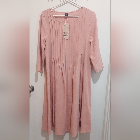 Cotton Pink Women's Dress - Picture 4 of 5
